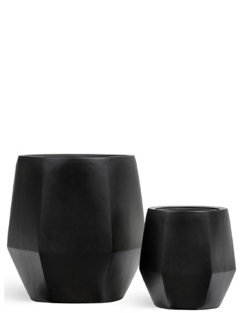 Кашпо TREEZ Effectory Crystal многогранник антрацит